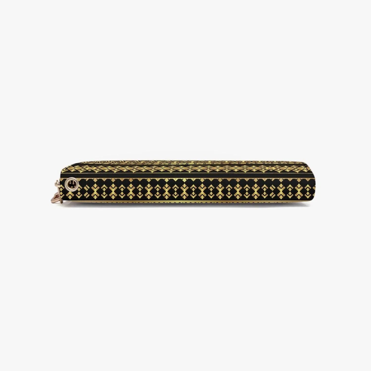 Palestine golden Decoration Strap Zipper Wallet - Black - IVORYNN