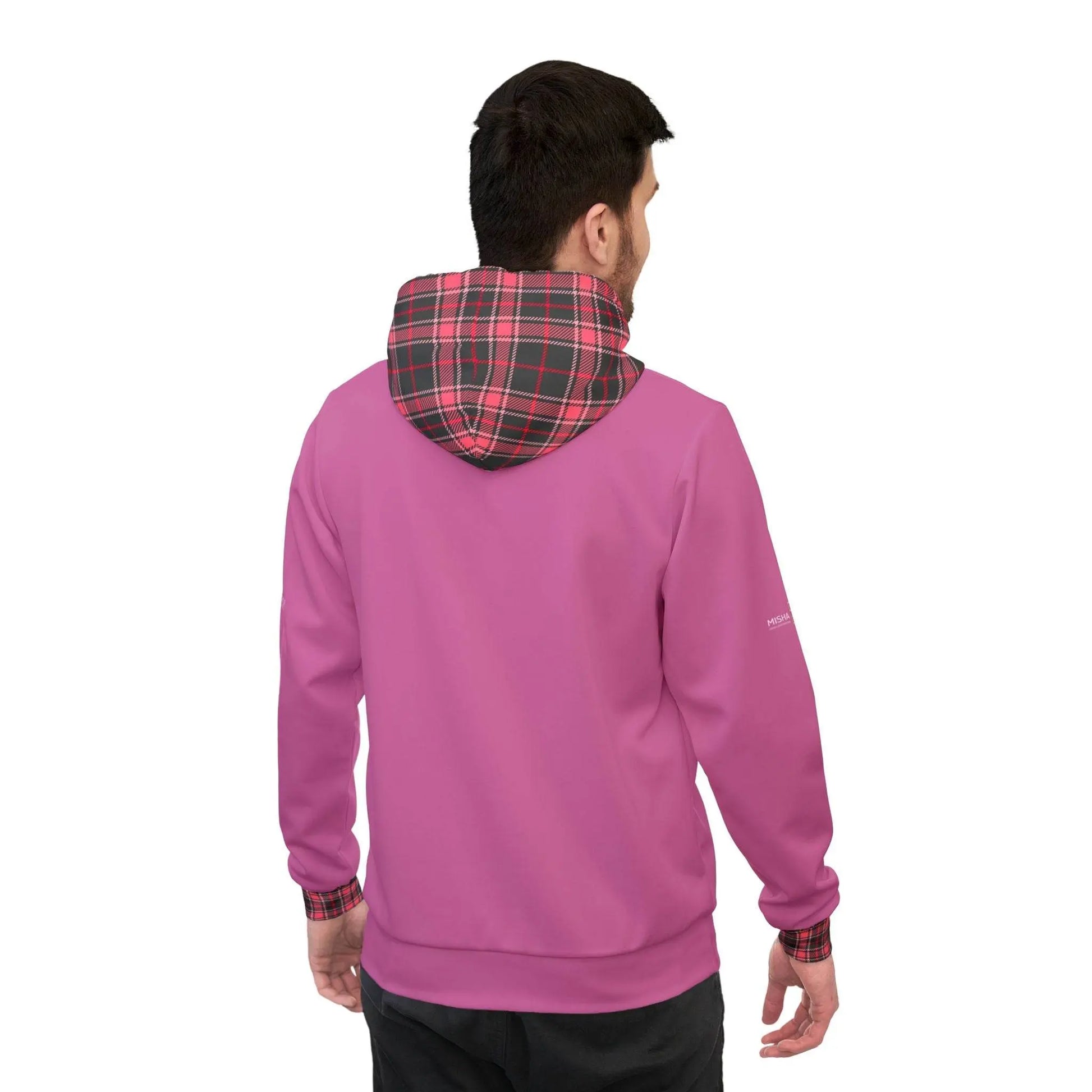 Pink Black Athletic Feldgrau Hoodie - IVORYNN
