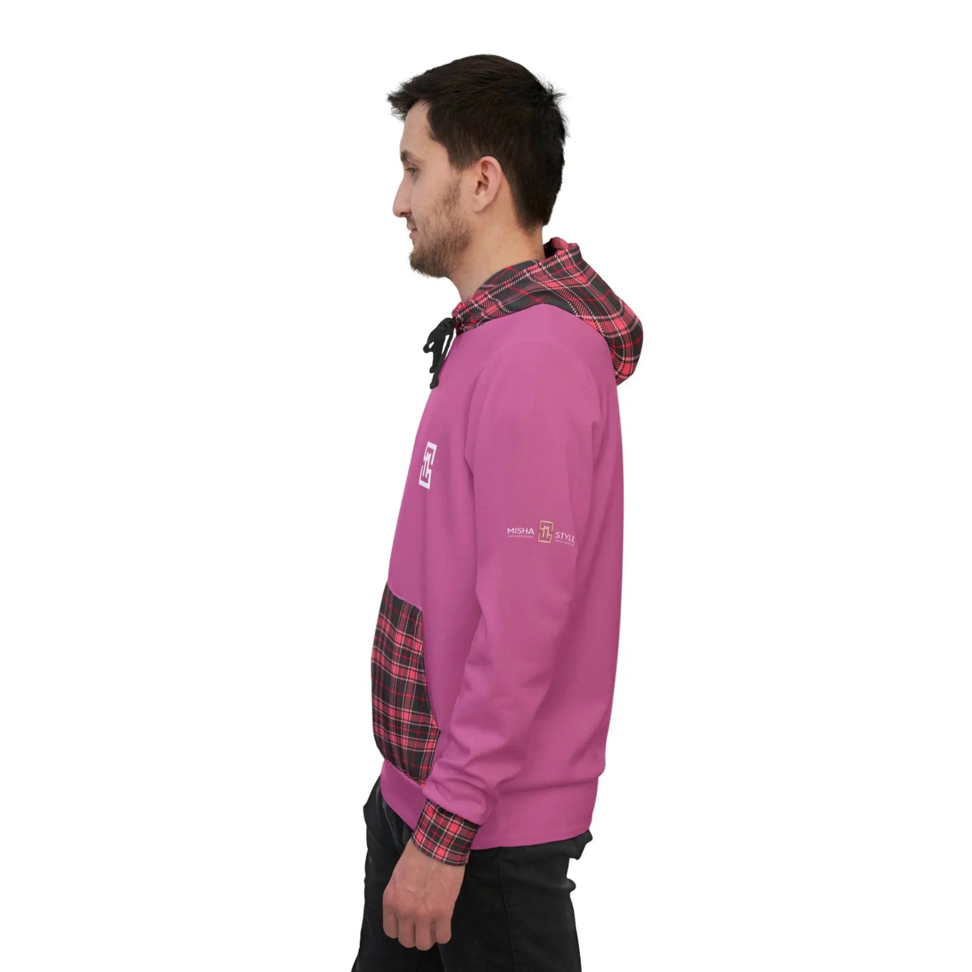 Pink Black Athletic Feldgrau Hoodie - IVORYNN