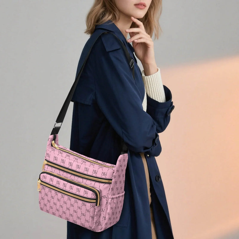 Pink Luxury Multi-pocket Crossbody Bag - IVORYNN