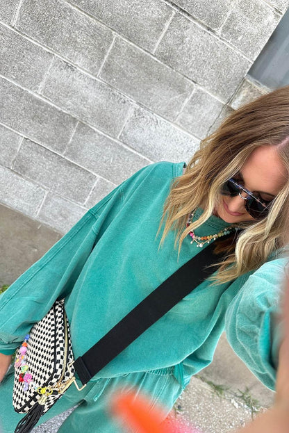 Pink Pullover and Wide Leg Cargo Pants Sachet Set - IVORYNN