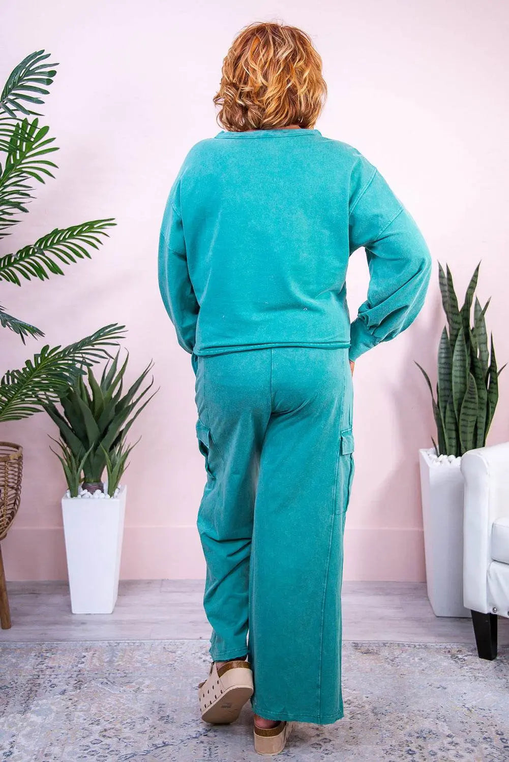 Pink Pullover and Wide Leg Cargo Pants Sachet Set - IVORYNN