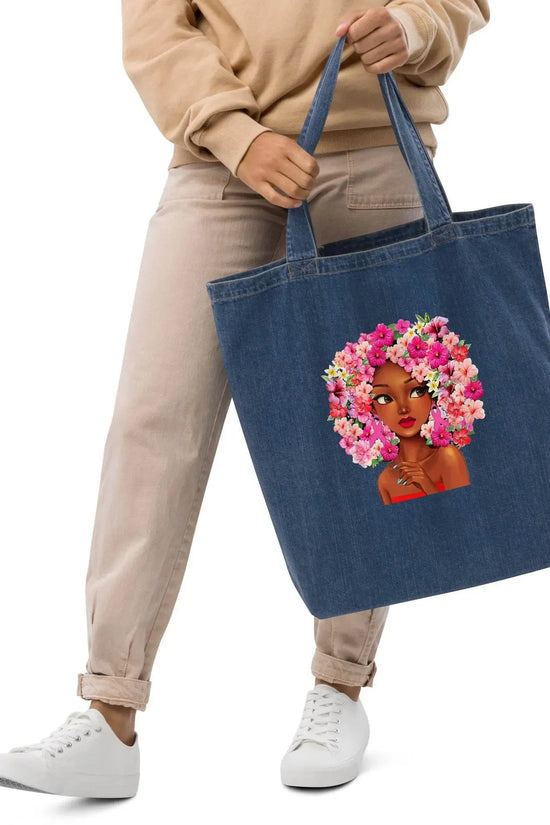 Pinky Look Organic denim tote bag - IVORYNN