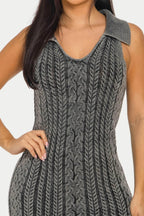 Plaid Gray Soft stretch Mineral Wash Dress - IVORYNN