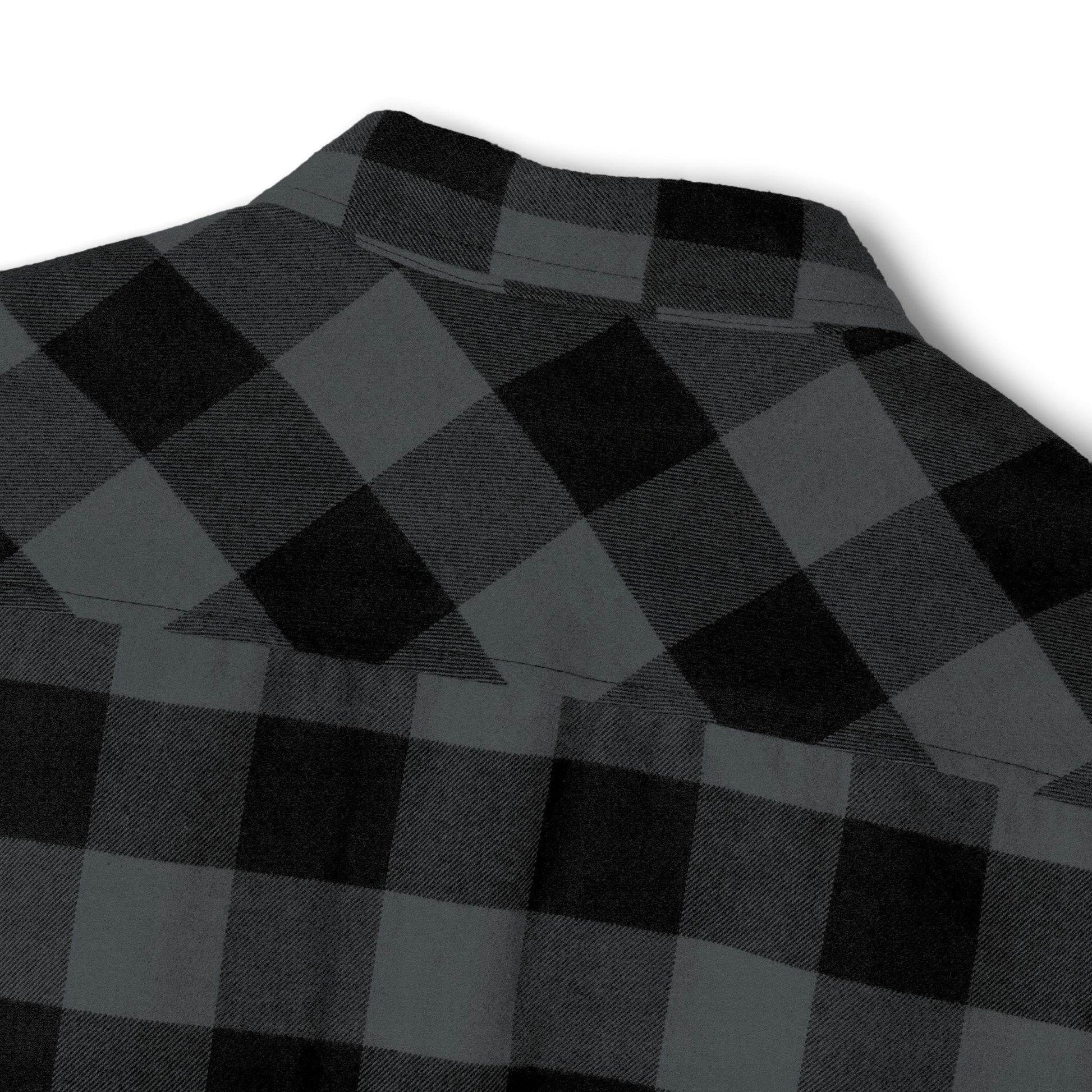 Plaid Men Luxury Flannel Shirt - Charcoal Heather - IVORYNN