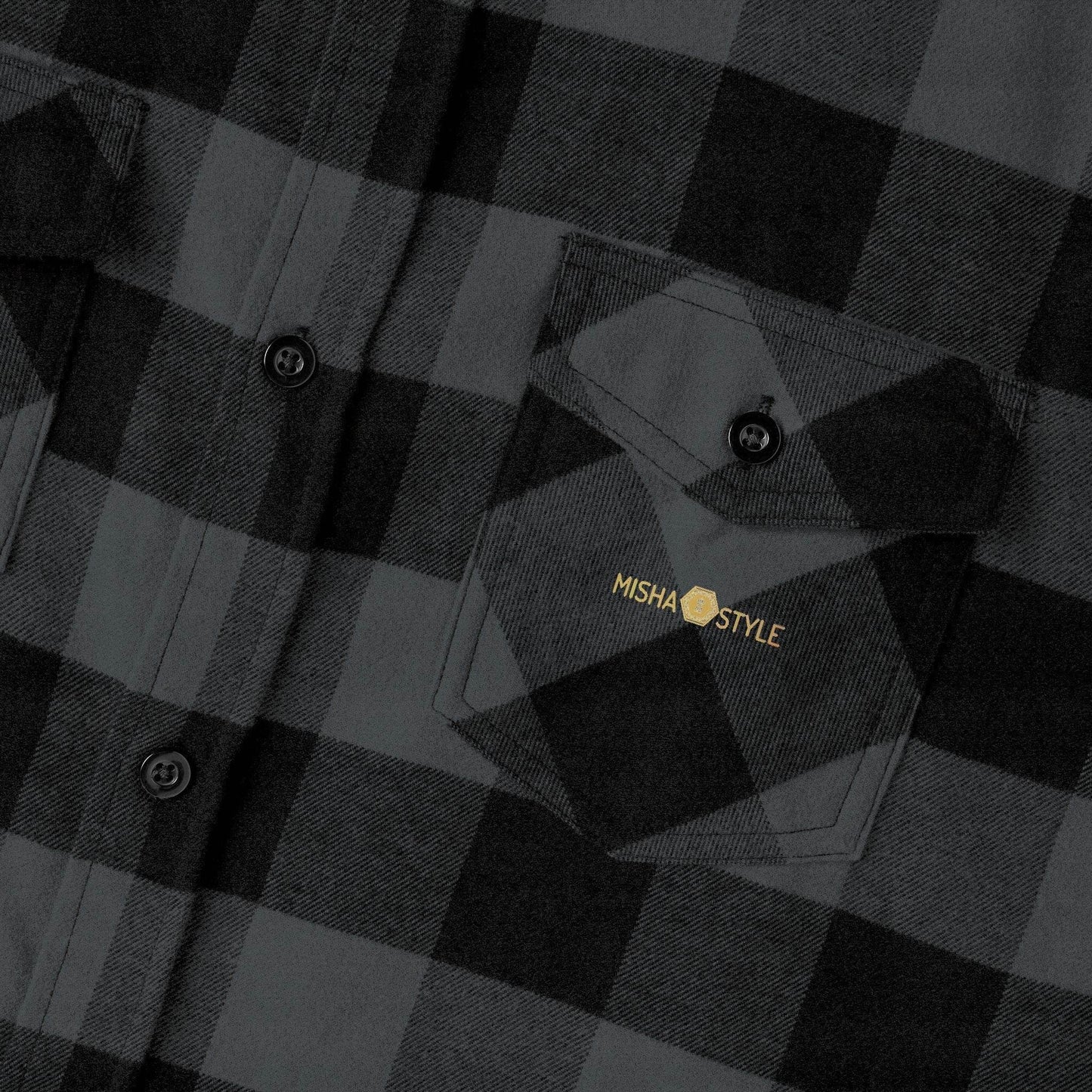Plaid Men Luxury Flannel Shirt - Charcoal Heather - IVORYNN