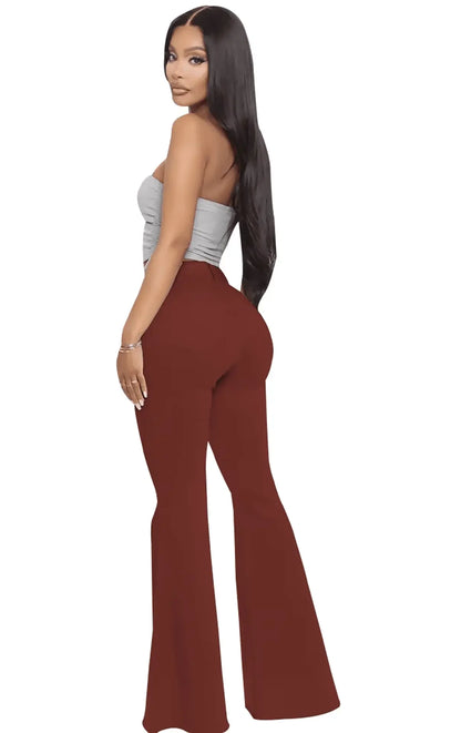 Plus Size Stretch High Waist Flare Jeans - IVORYNN