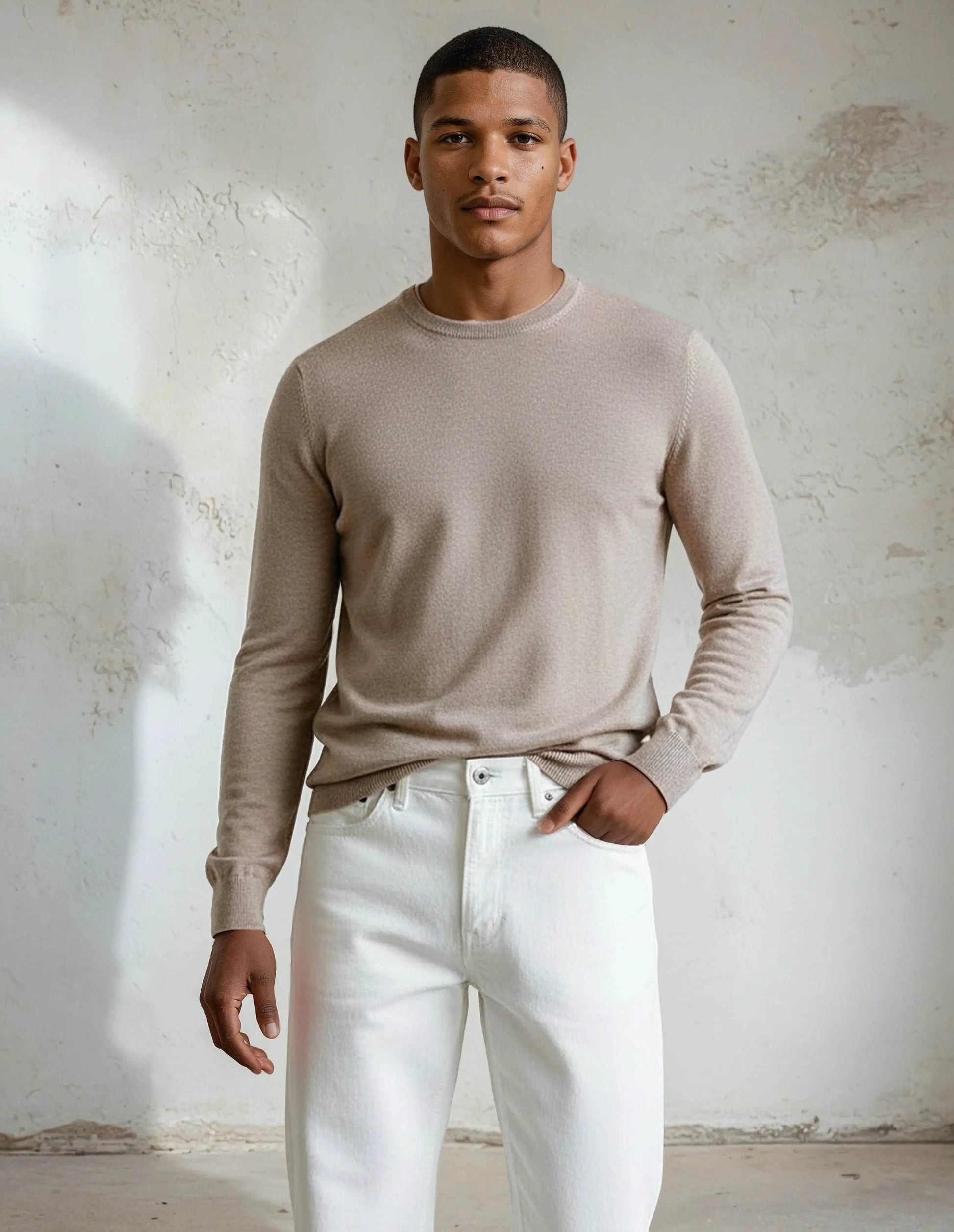 Premium Extra Fine Merino Wool Barley Sweater - IVORYNN