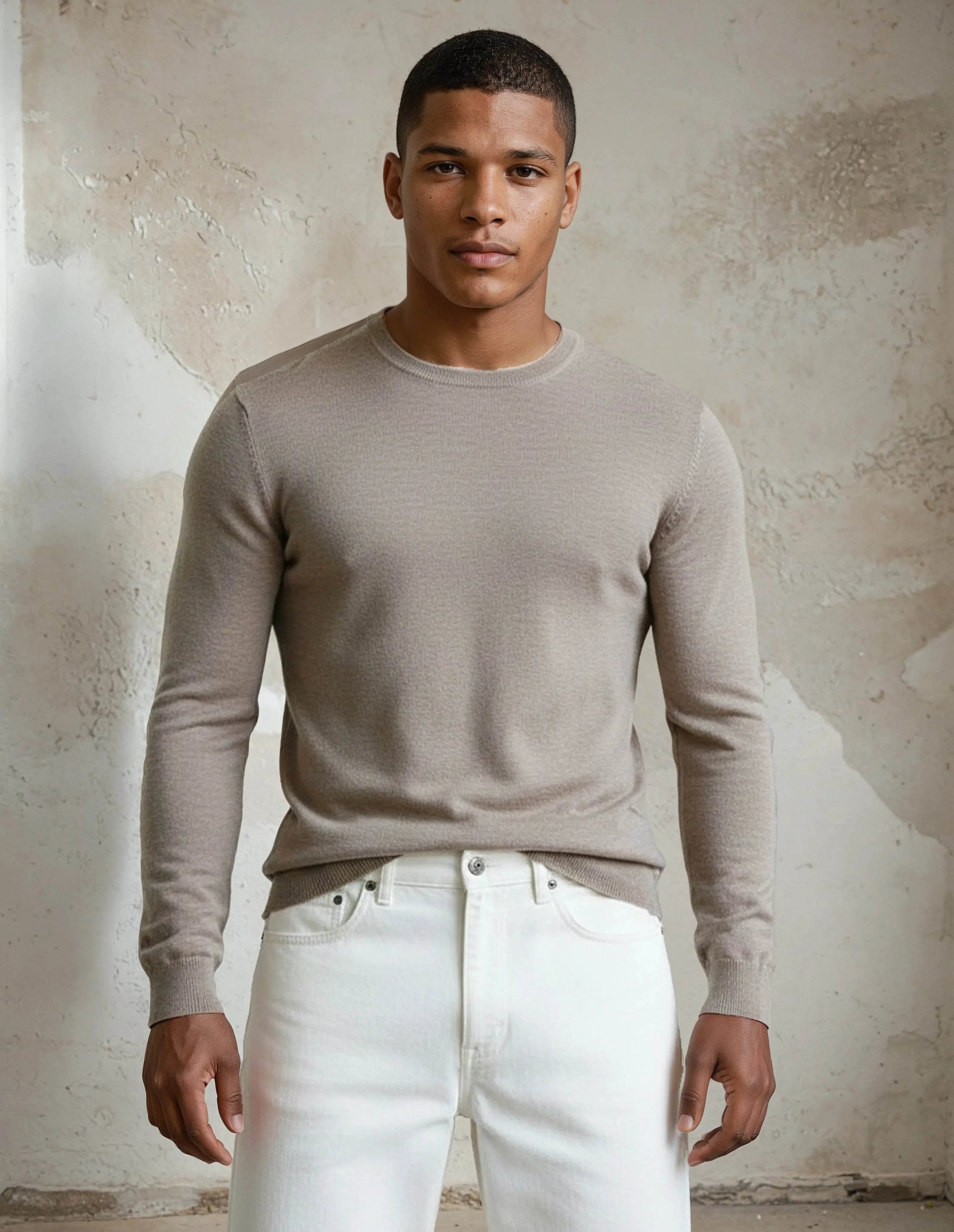 Premium Extra Fine Merino Wool Barley Sweater - IVORYNN