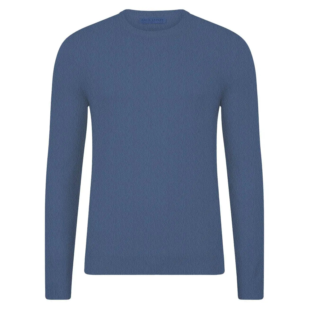 Premium Extra Fine Merino Wool Denim Blue Sweater - IVORYNN