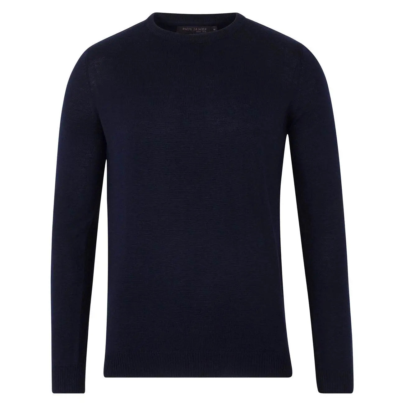 Premium Extra Fine Merino Wool Navy Sweater - IVORYNN