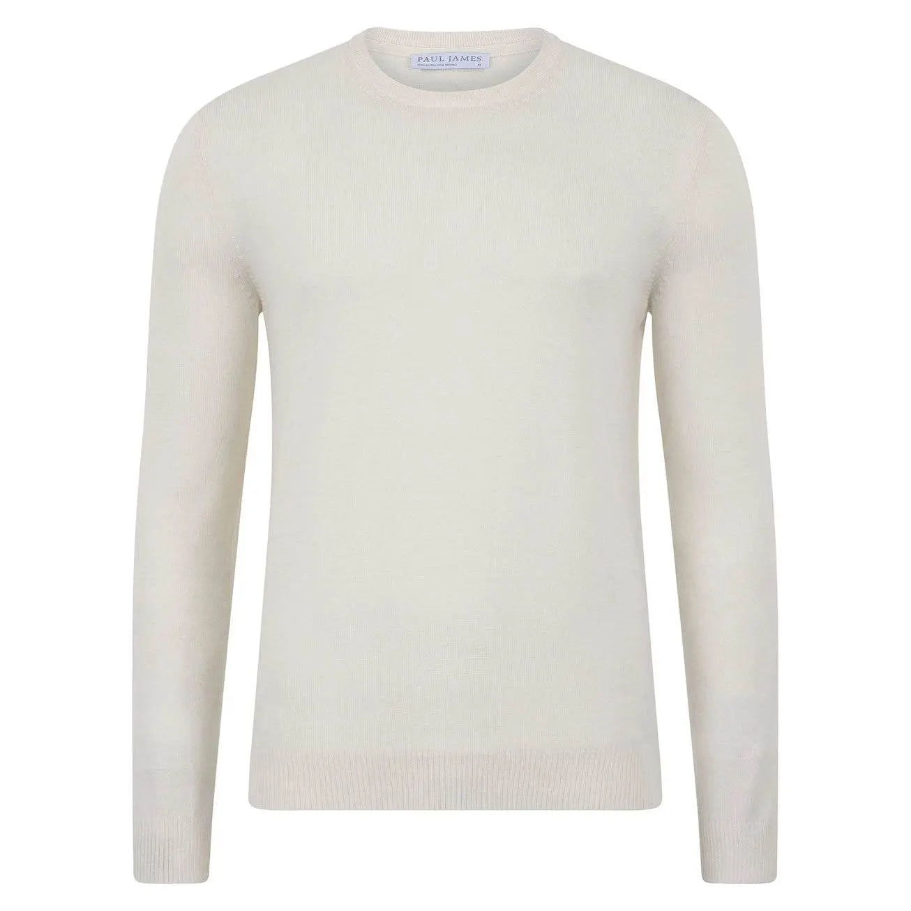 Premium Extra Fine Merino Wool White Sweater - IVORYNN