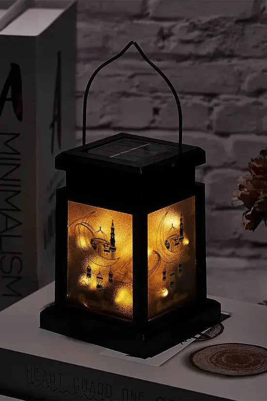 Ramadan Moon Solar Powered Square Lantern - IVORYNN