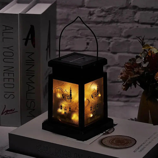 Ramadan Moon Solar Powered Square Lantern