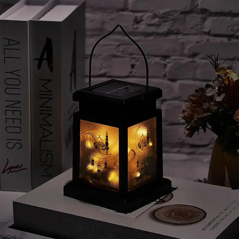 Ramadan Moon Solar Powered Square Lantern - IVORYNN