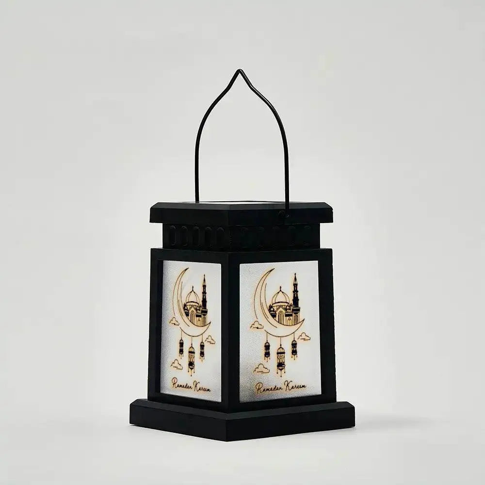 Ramadan Moon Solar Powered Square Lantern - IVORYNN