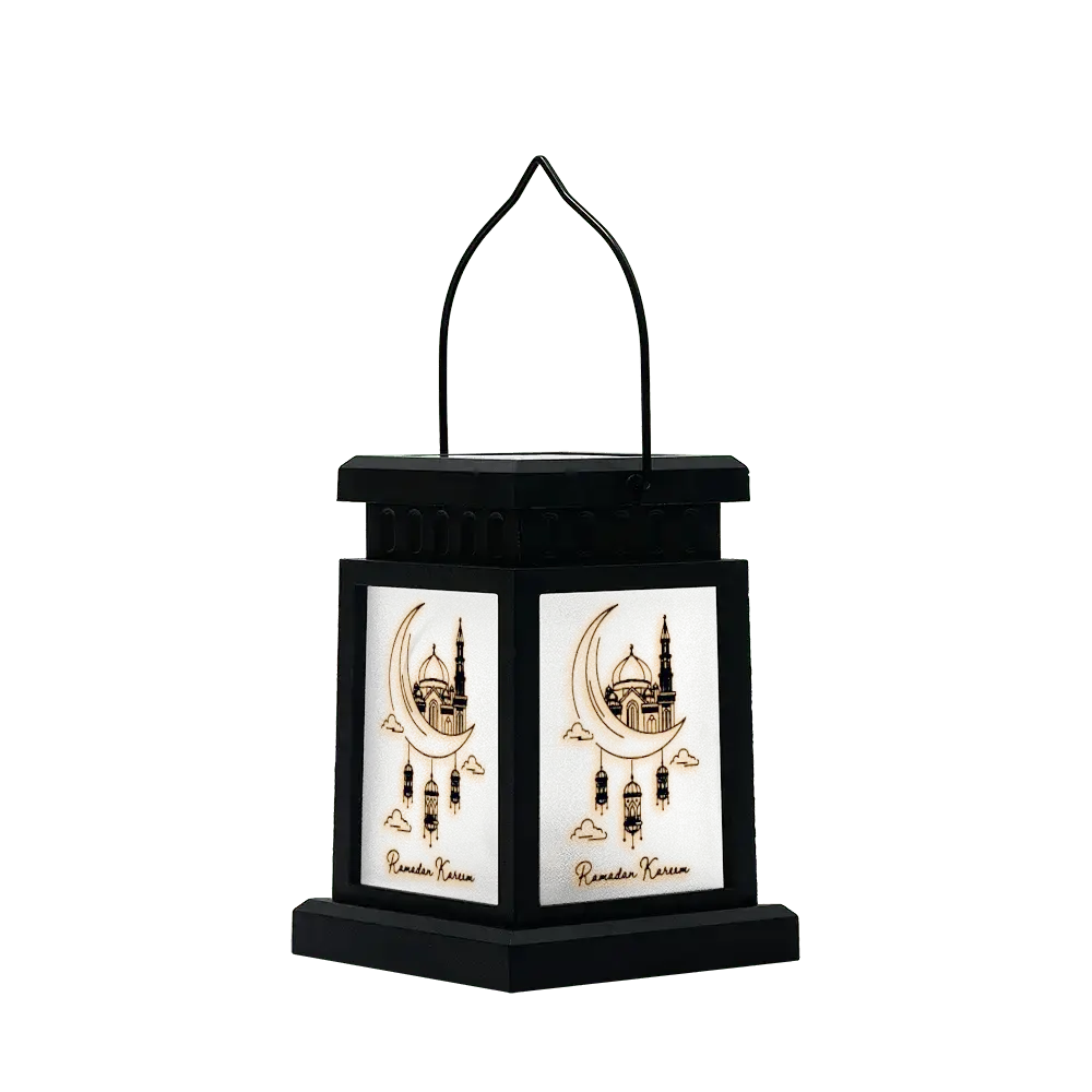 Ramadan Moon Solar Powered Square Lantern - IVORYNN