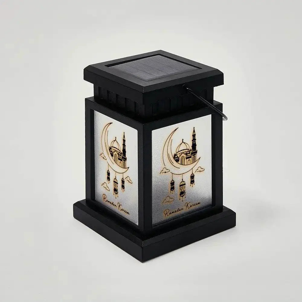 Ramadan Moon Solar Powered Square Lantern - IVORYNN