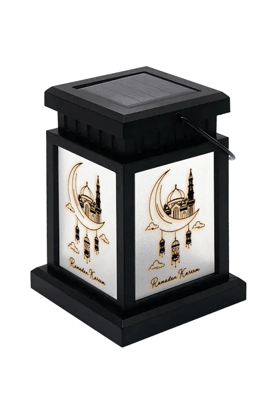 Ramadan Moon Solar Powered Square Lantern - IVORYNN