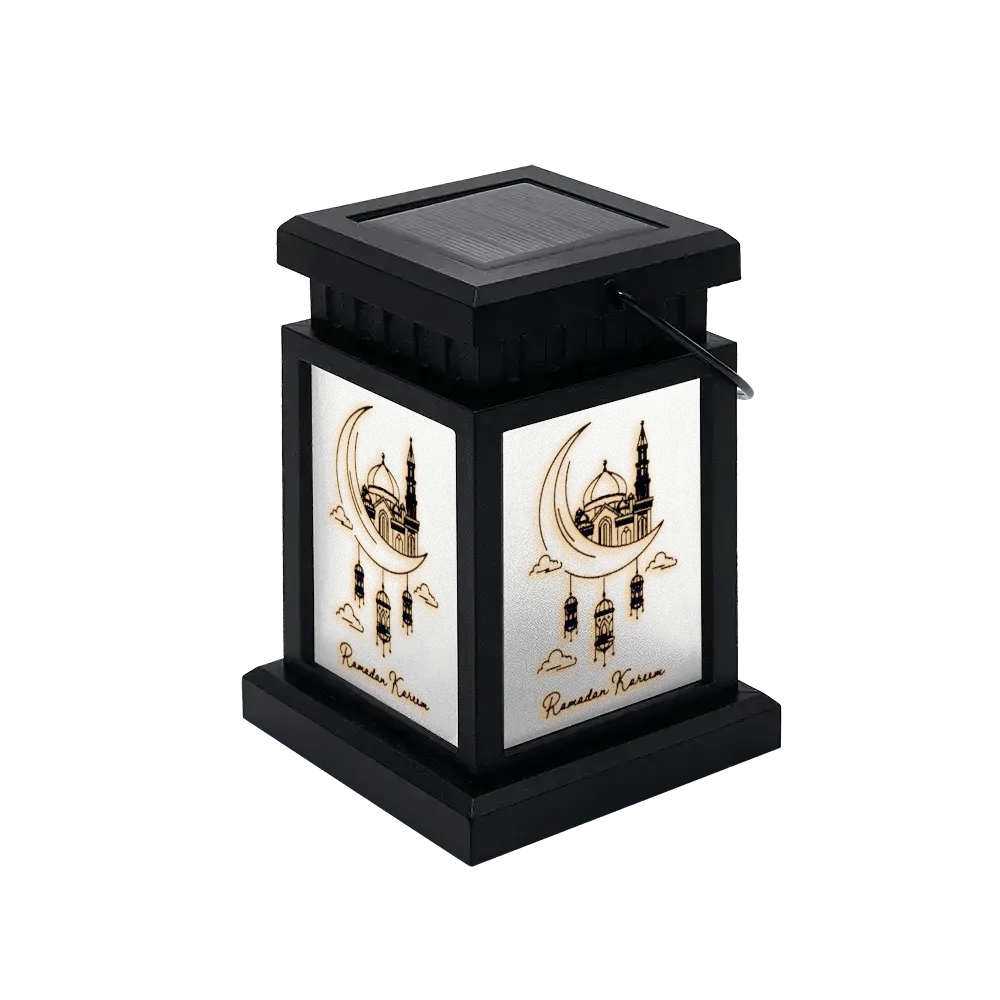 Ramadan Moon Solar Powered Square Lantern - IVORYNN