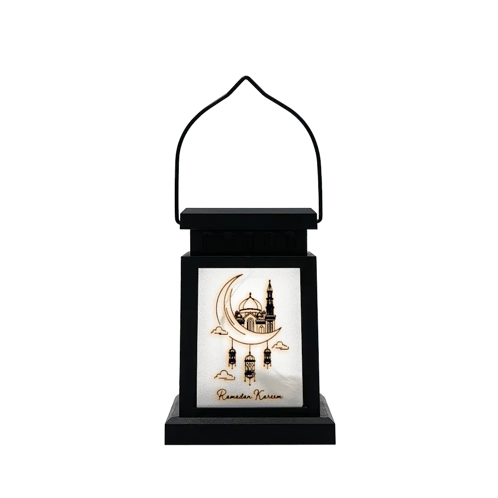 Ramadan Moon Solar Powered Square Lantern - IVORYNN