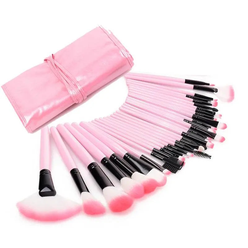Rayon Makeup Wooden Handle brush bag - IVORYNN
