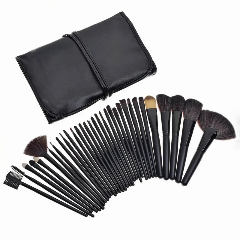 Rayon Makeup Wooden Handle brush bag - IVORYNN