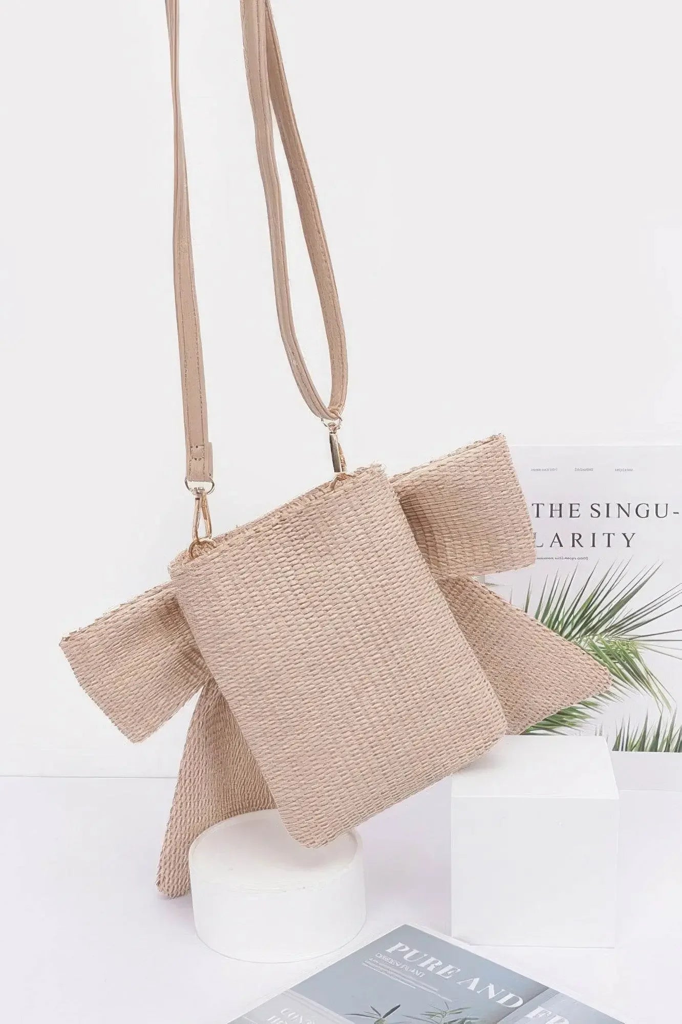 Rectangle with a Ribbon Bow Bliss Clutch - IVORYNN