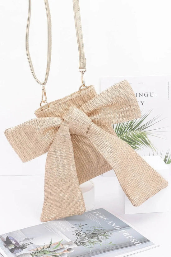 Rectangle with a Ribbon Bow Bliss Clutch - IVORYNN