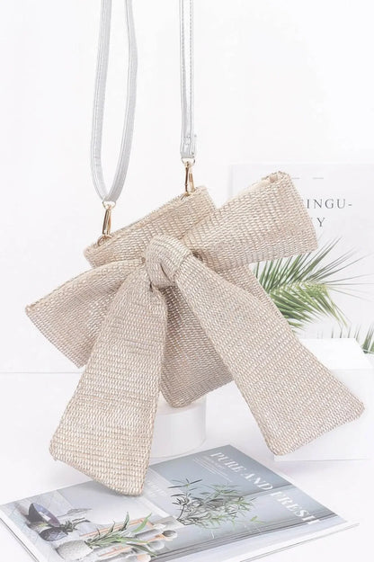 Rectangle with a Ribbon Bow Bliss Clutch - IVORYNN