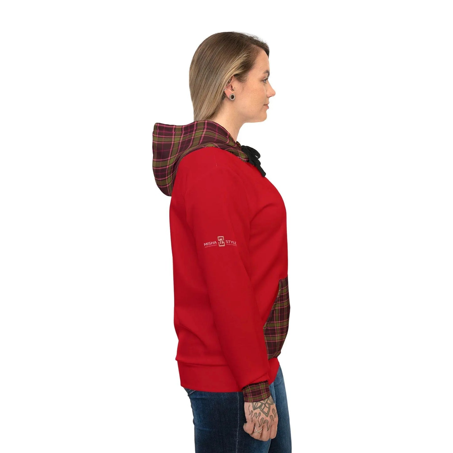 Red Athletic Feldgrau Hoodie - IVORYNN