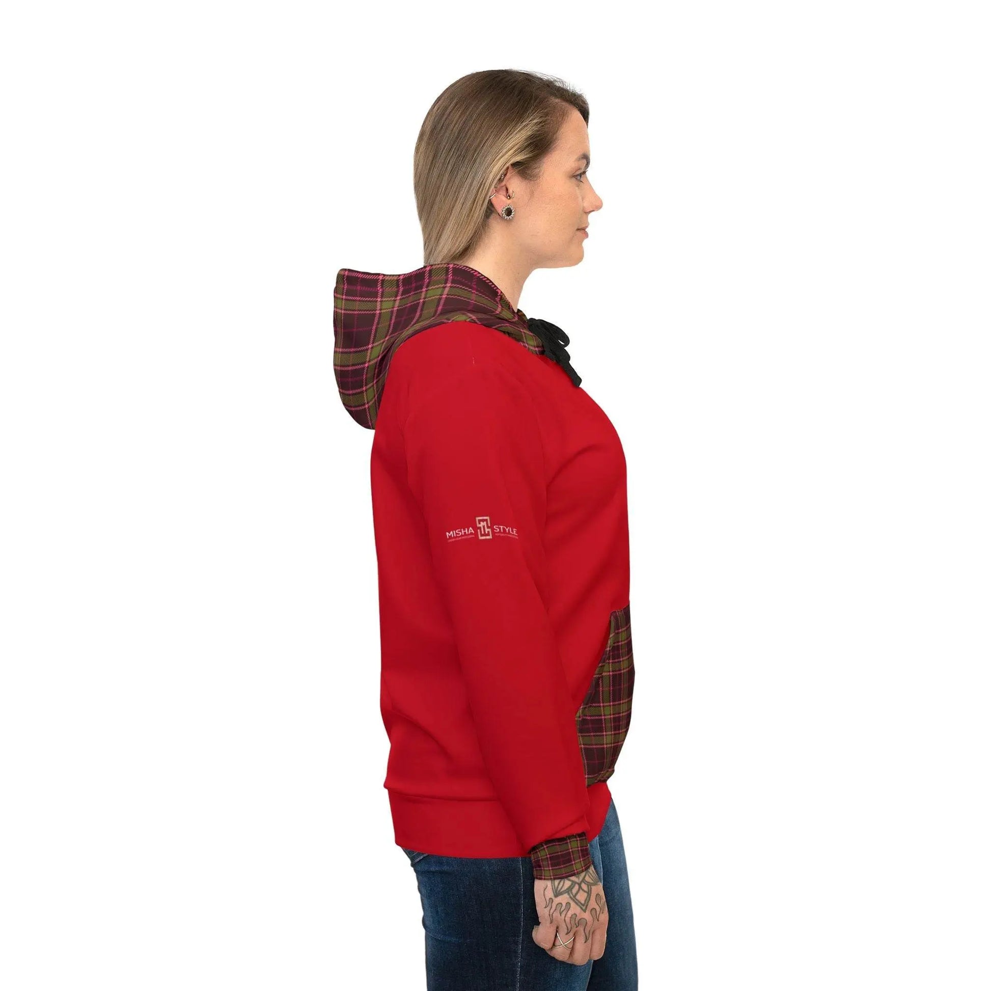 Red Athletic Feldgrau Hoodie - IVORYNN