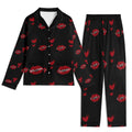 Red Kiss Long Sleeve Pajama Set - IVORYNN