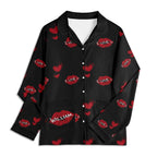 Red Kiss Long Sleeve Pajama Set - IVORYNN