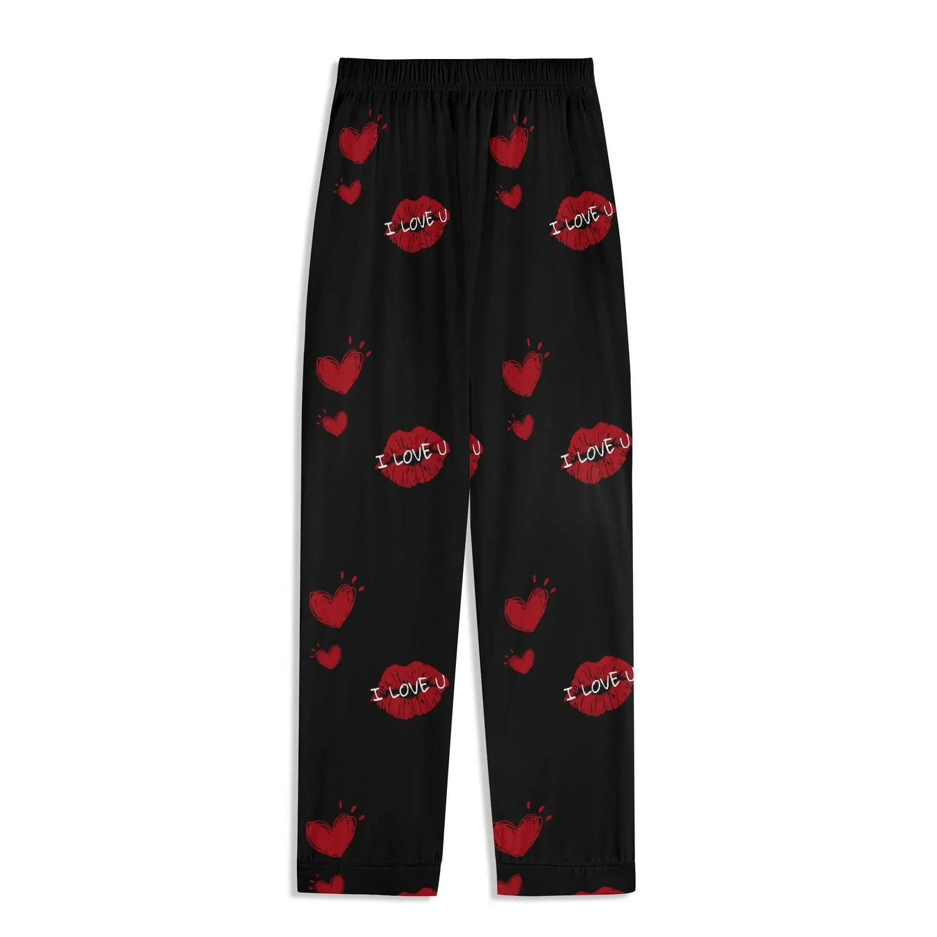 Red Kiss Long Sleeve Pajama Set - IVORYNN