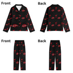 Red Kiss Long Sleeve Pajama Set - IVORYNN