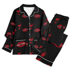 Red Kiss Long Sleeve Pajama Set - IVORYNN