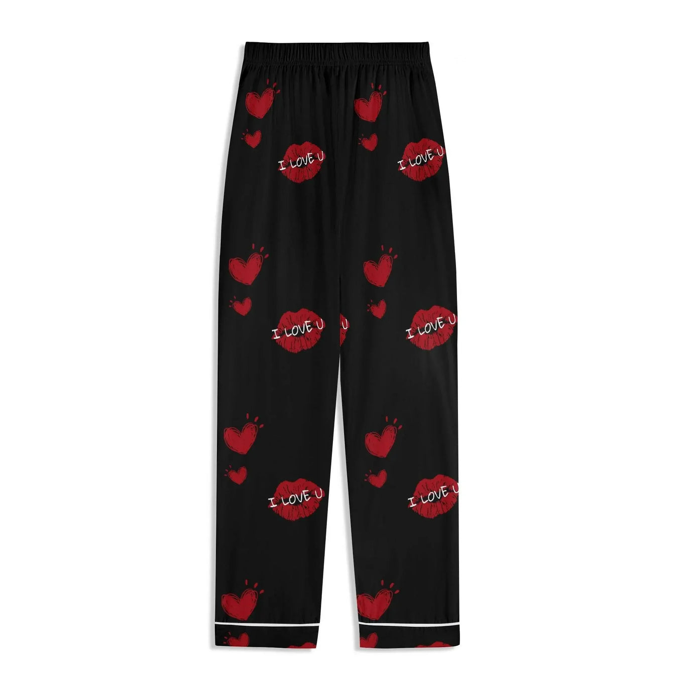Red Kiss Long Sleeve Pajama Set - IVORYNN