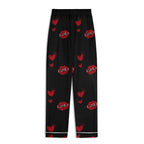 Red Kiss Long Sleeve Pajama Set - IVORYNN