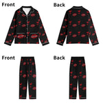 Red Kiss Long Sleeve Pajama Set - IVORYNN