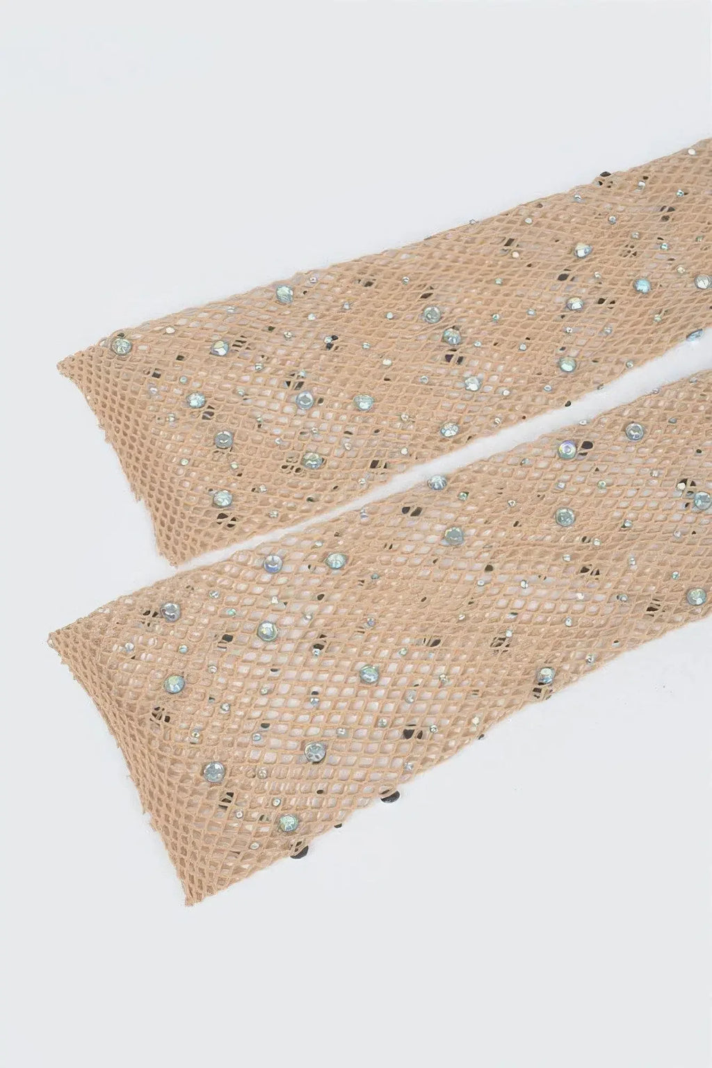 Rhinestone Mesh Long Gloves - IVORYNN