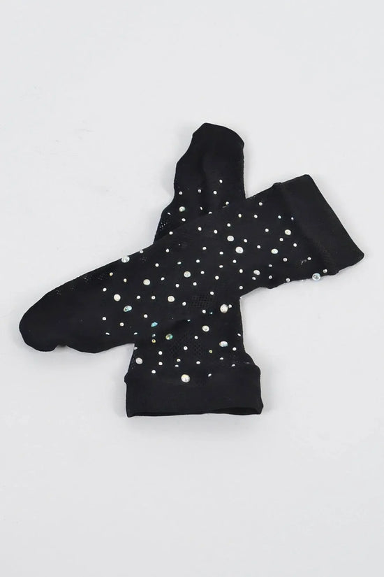 Rhinestone Mesh Socks - IVORYNN