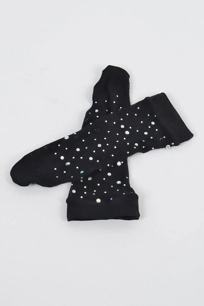Rhinestone Mesh Socks - IVORYNN