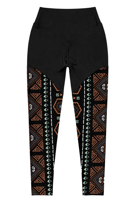 Royal Decoration Black Sports Leggings - IVORYNN