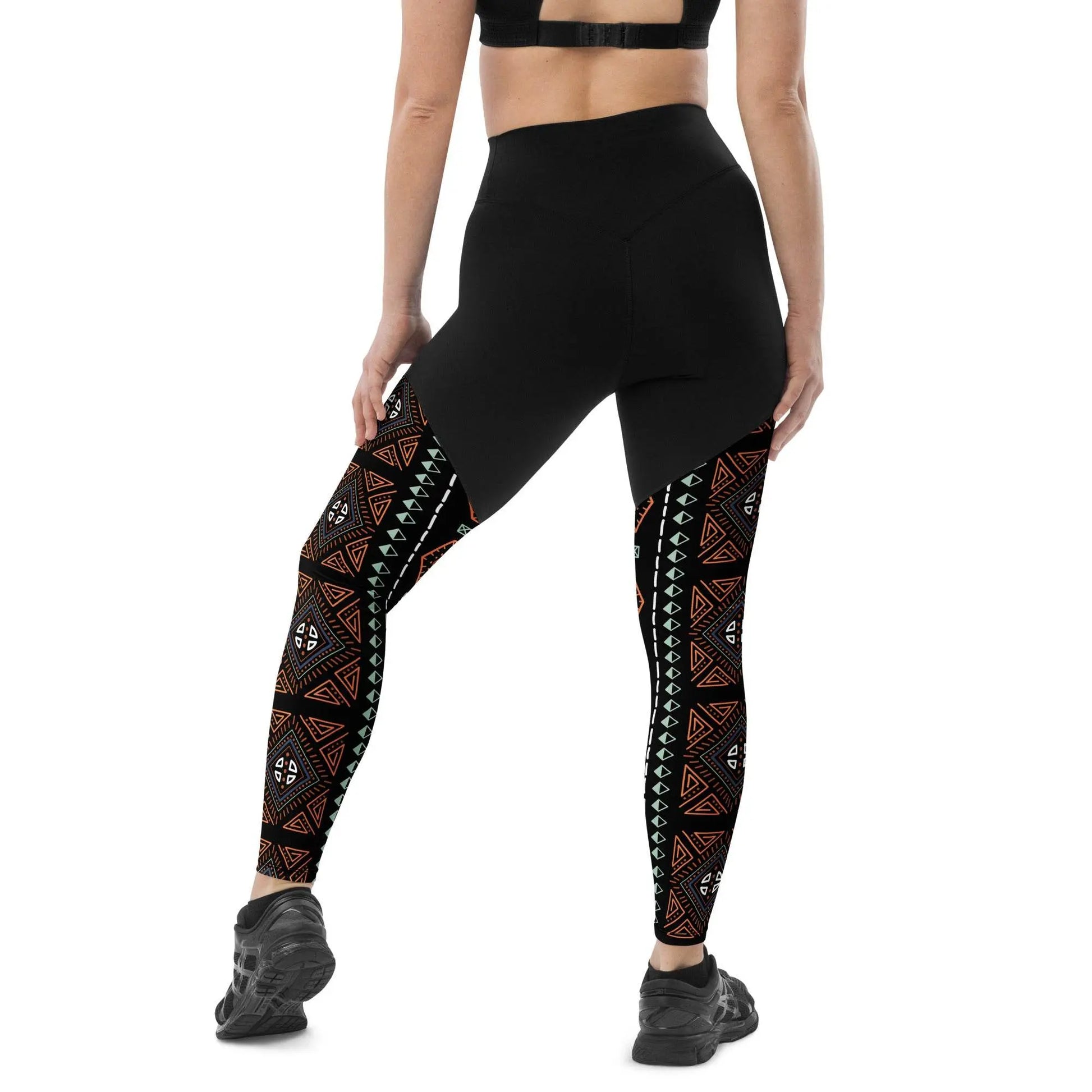 Royal Decoration Black Sports Leggings - IVORYNN