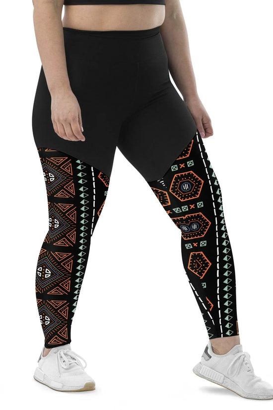 Royal Decoration Black Sports Leggings - IVORYNN
