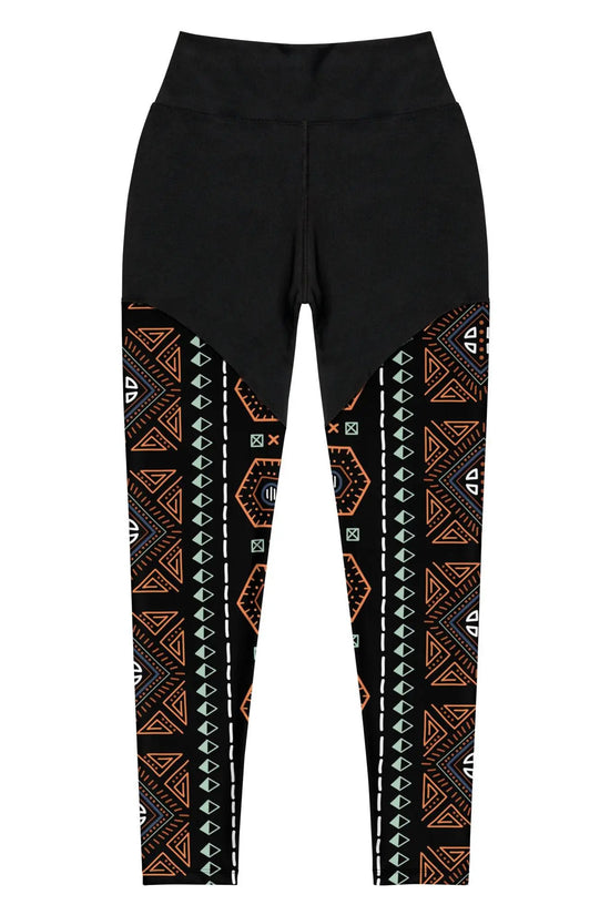 Royal Decoration Black Sports Leggings - IVORYNN