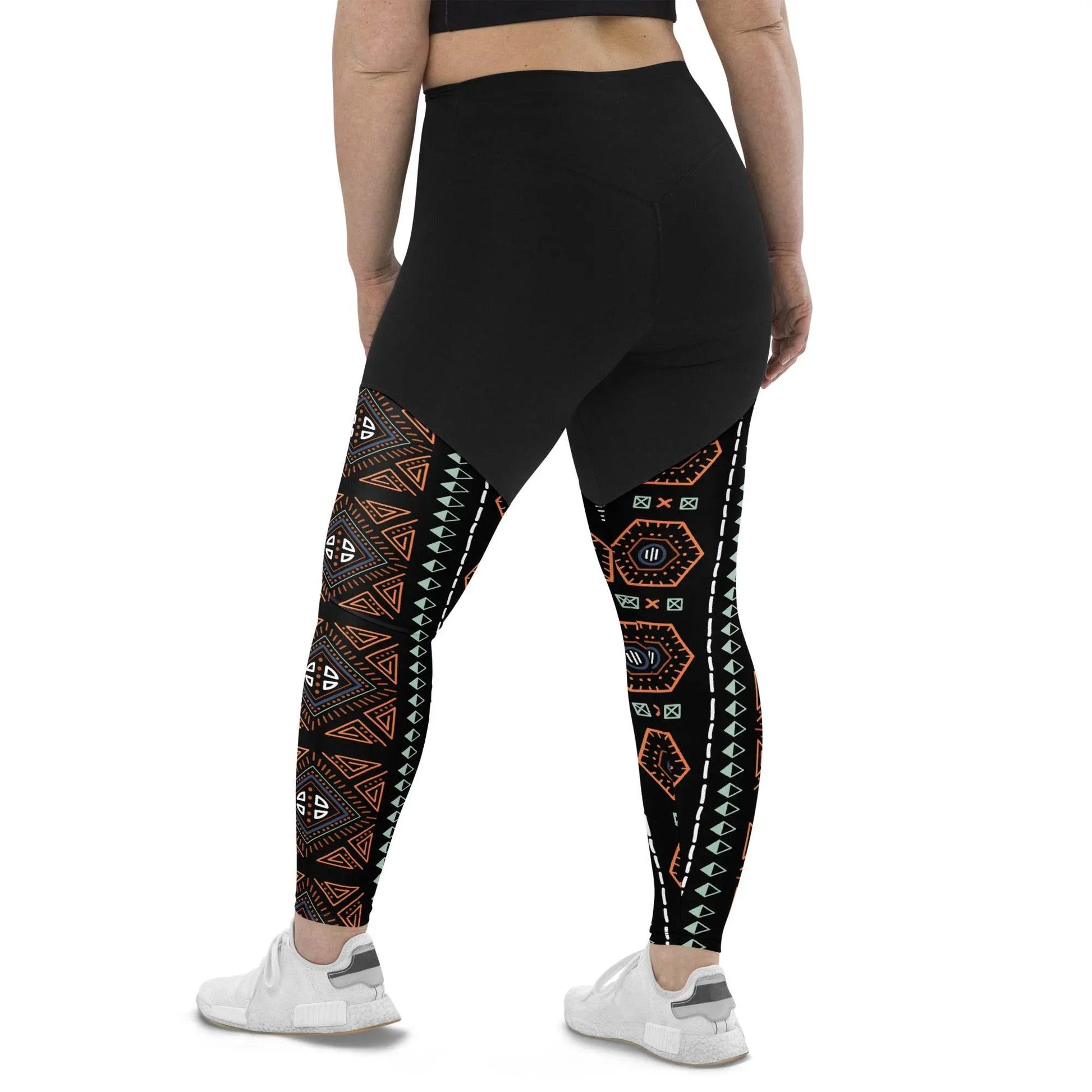 Royal Decoration Black Sports Leggings - IVORYNN