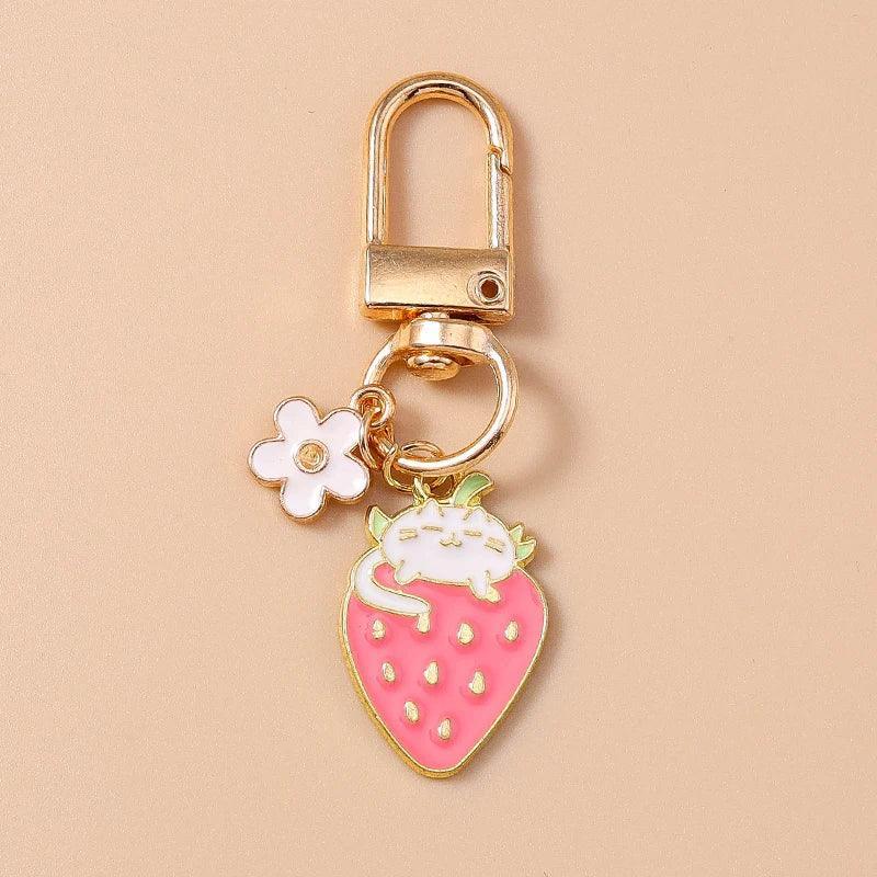 Cute Enamel Handmade Cartoon Animal Keychain