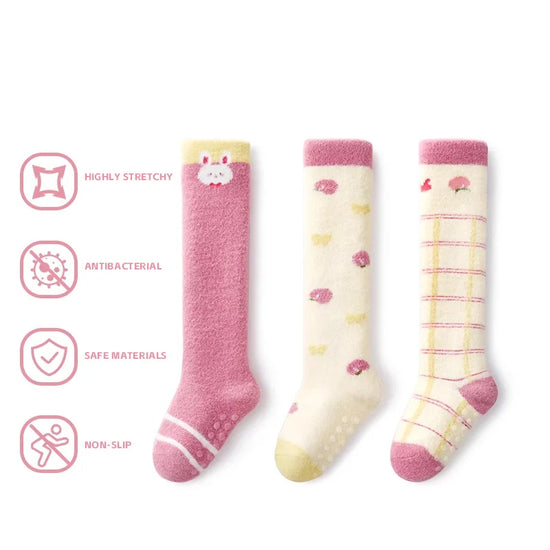 Skin-friendly Thick Warm Soft Baby Knee High Socks